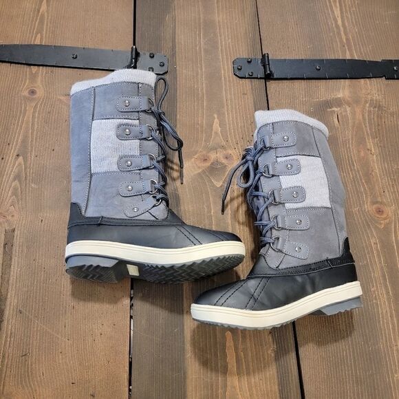 Khombu Daria Duck Toe Tall Fleece Lined Boots 13 - Picture 1 of 6